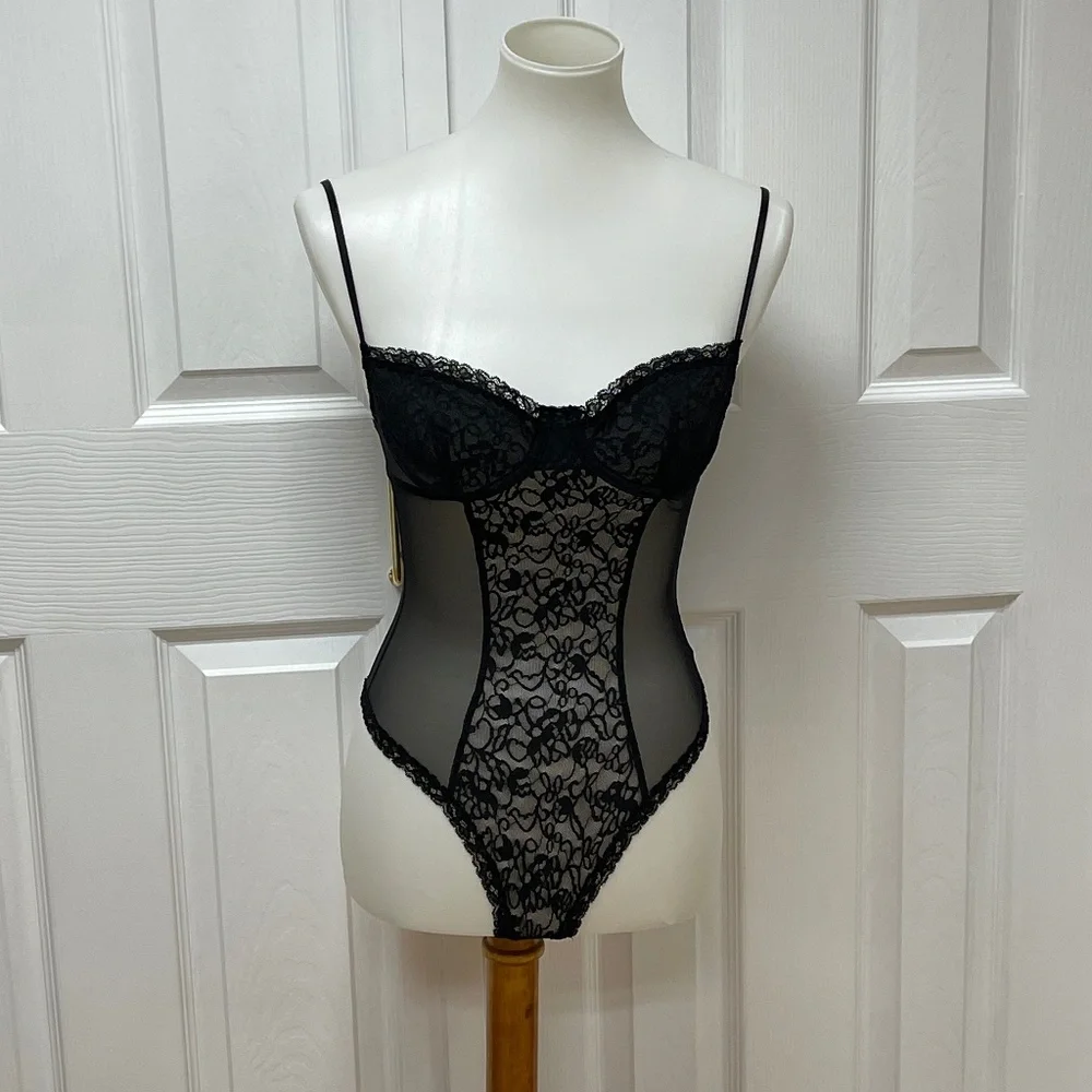 Victoria‎ Secret Black Bodysuit 34B -In Bag.